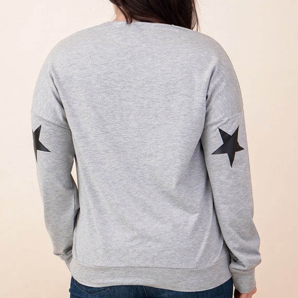 French Terry Star Pull Over Sweatshirt - Picture 7 of 8